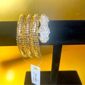 Gold Bling Snake Stretchable Bracelet 💎🐍